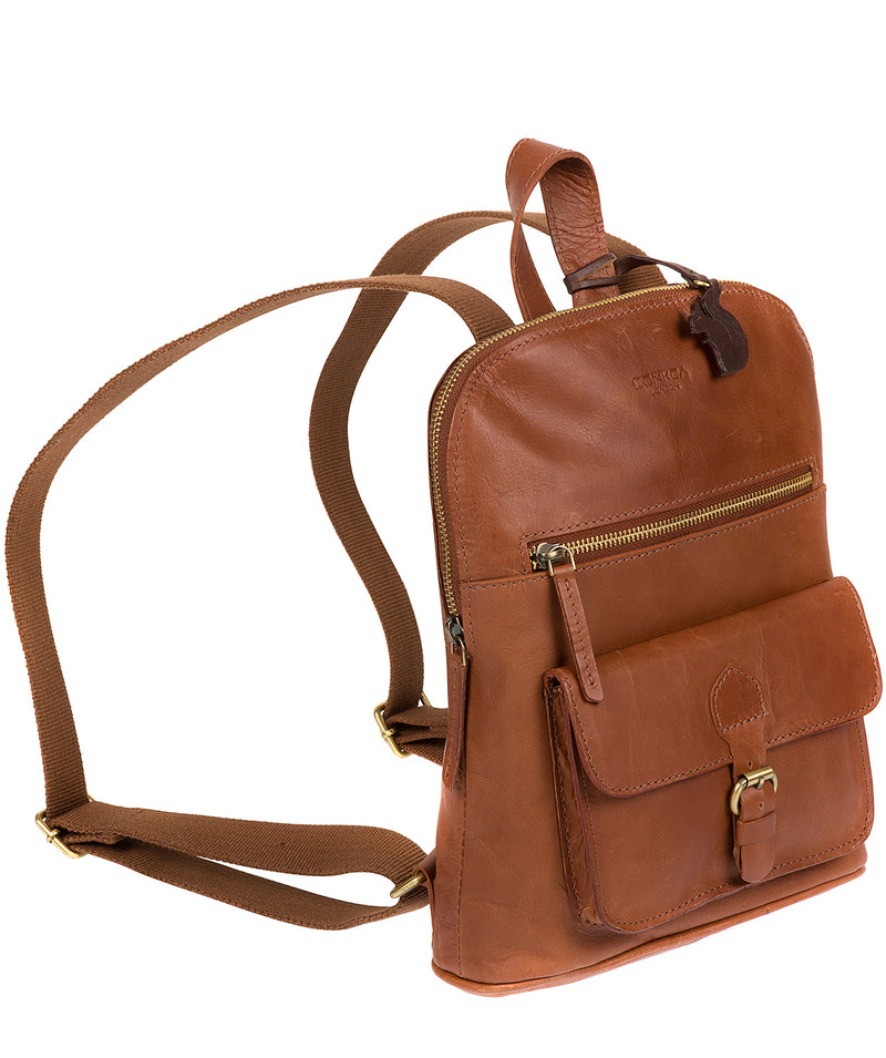 'Grove' Whiskey Handcrafted Leather Backpack