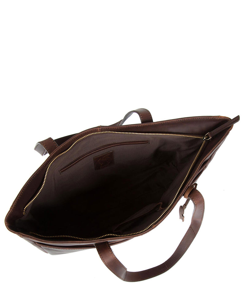 'Heron' Vintage Brown Handcrafted Leather Tote Bag