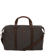'Hackney' Grey Canvas & Leather Holdall image 1