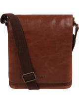 'Bowen' Conker Brown Leather Cross Body Bag image 1