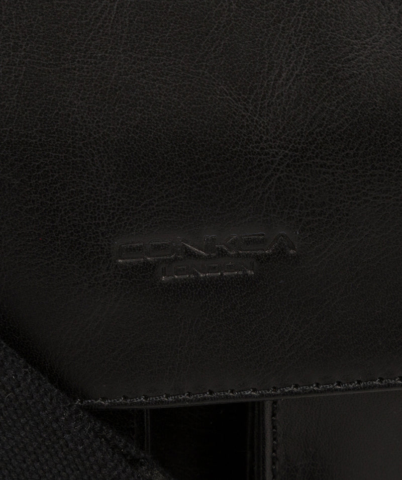 'Pinter' Black Leather Work Bag image 6