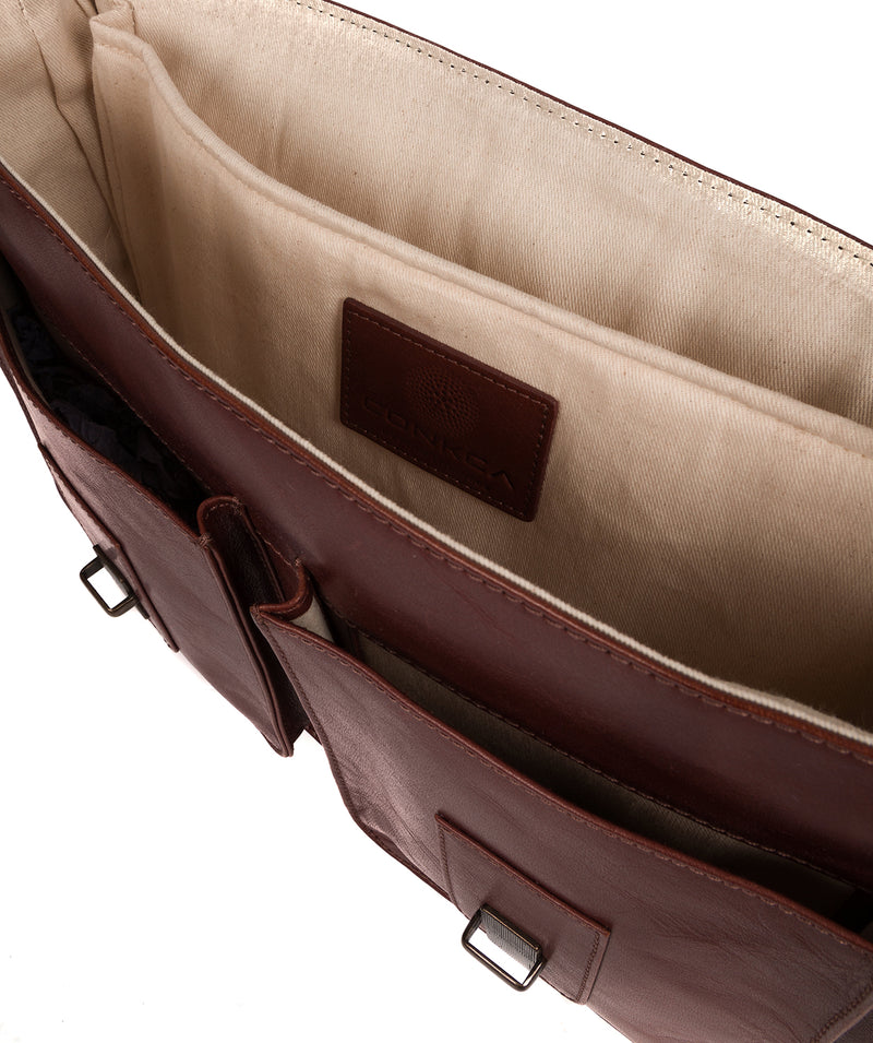 'Pinter' Conker Brown Leather Work Bag
