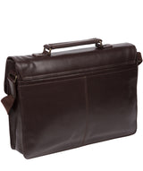 'Pinter' Dark Brown Leather Work Bag