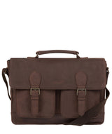 'Pinter' Vintage Brown Leather Work Bag image 1
