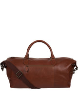 'Storey' Conker Brown Leather Holdall Pure Luxuries London