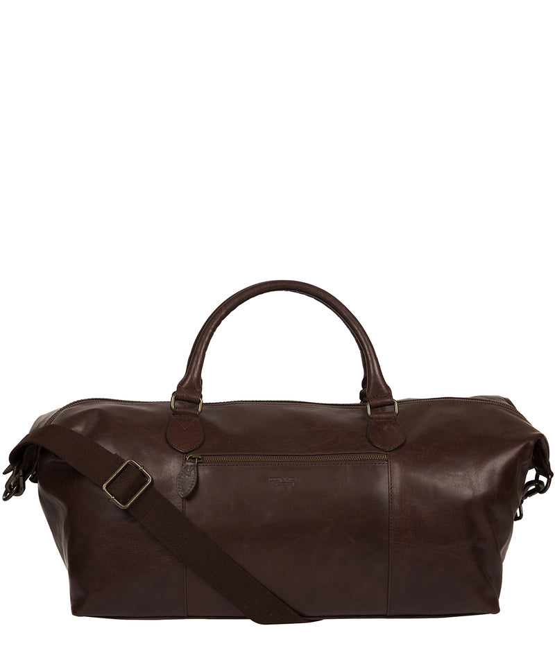 'Storey' Dark Brown Leather Holdall image 1