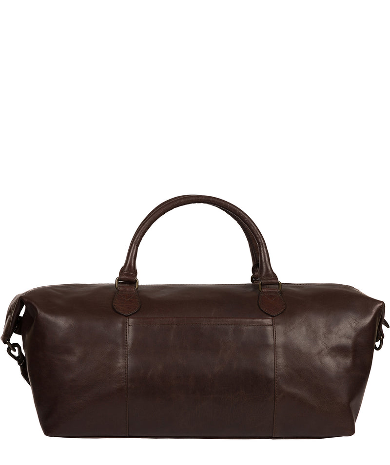 'Storey' Dark Brown Leather Holdall image 3