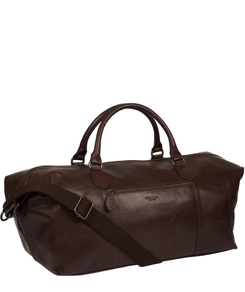 'Storey' Dark Brown Leather Holdall Pure Luxuries London