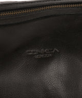 'Orton' Black Leather Holdall image 6
