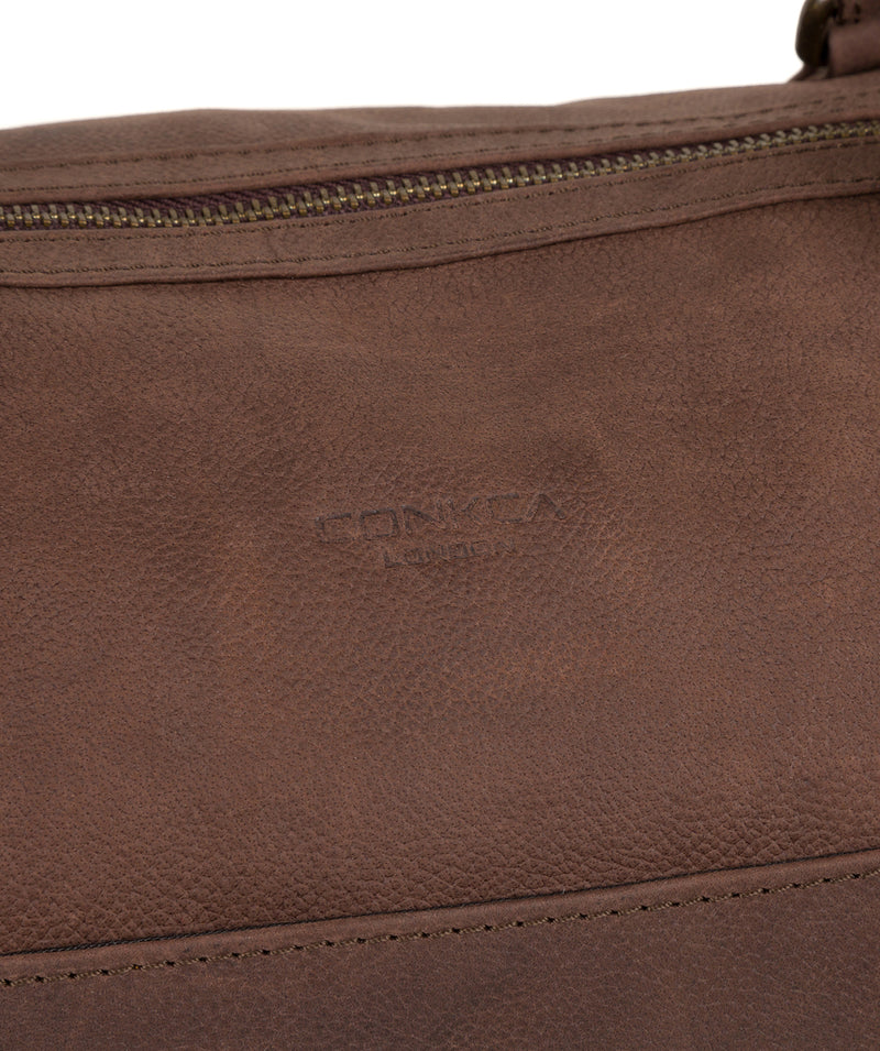 'Orton' Vintage Brown Leather Holdall
