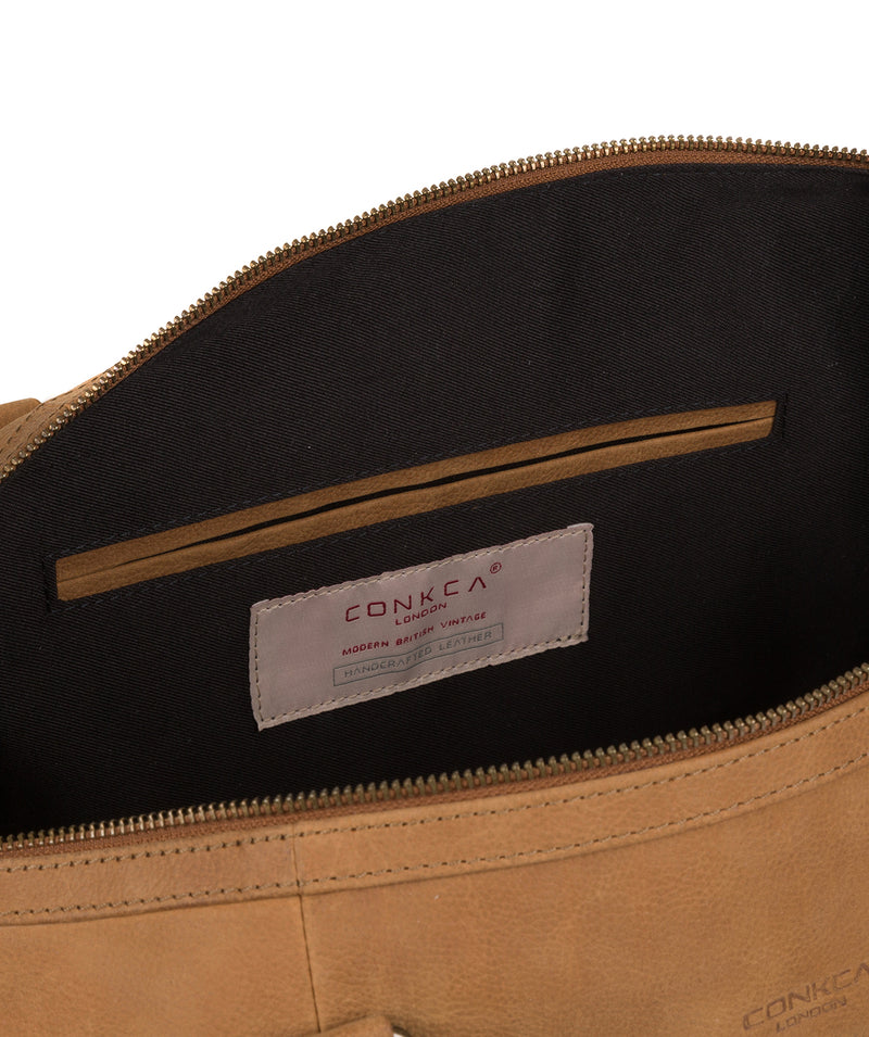 'Orton' Vintage Chestnut Leather Holdall