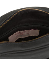 'Lowe' Vintage Black Leather Cross Body Bag
