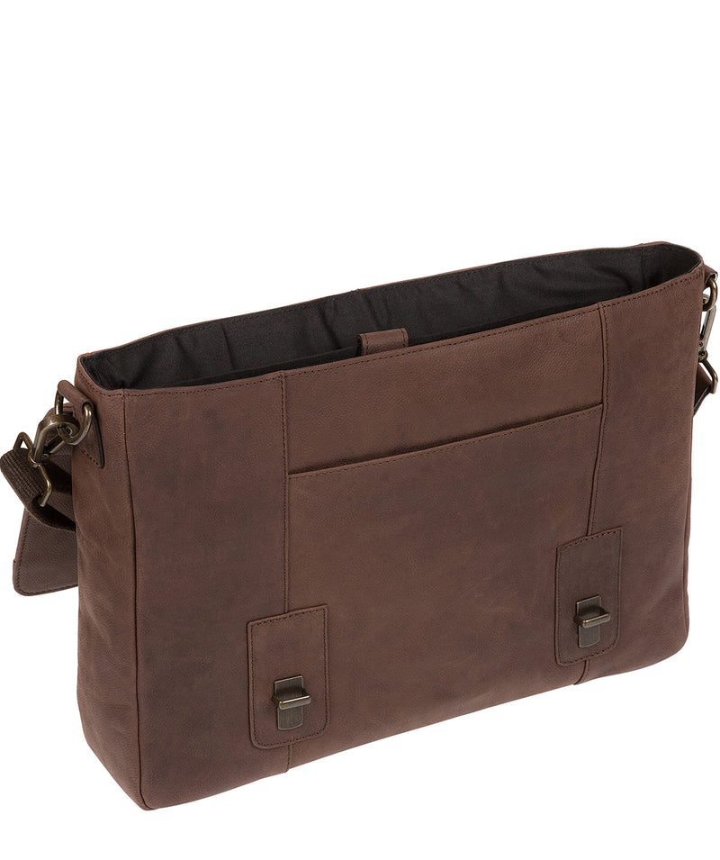 'Edgar' Vintage Brown Leather Briefcase