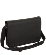 'Bolt' Vintage Black Leather Messenger Bag