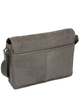 'Bolt' Vintage Grey Leather Messenger Bag