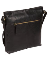'Mimosa' Black Leather Cross Body Bag