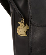 'Olina' Black Leather Cross Body Bag Pure Luxuries London