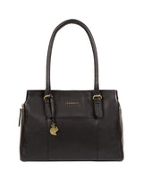 'Carmela' Black Leather Handbag