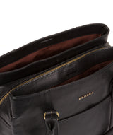 'Carmela' Black Leather Handbag