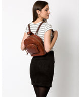 'Kir' Cognac Leather Backpack image 2