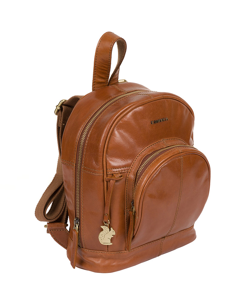 'Kir' Tan Leather Backpack
