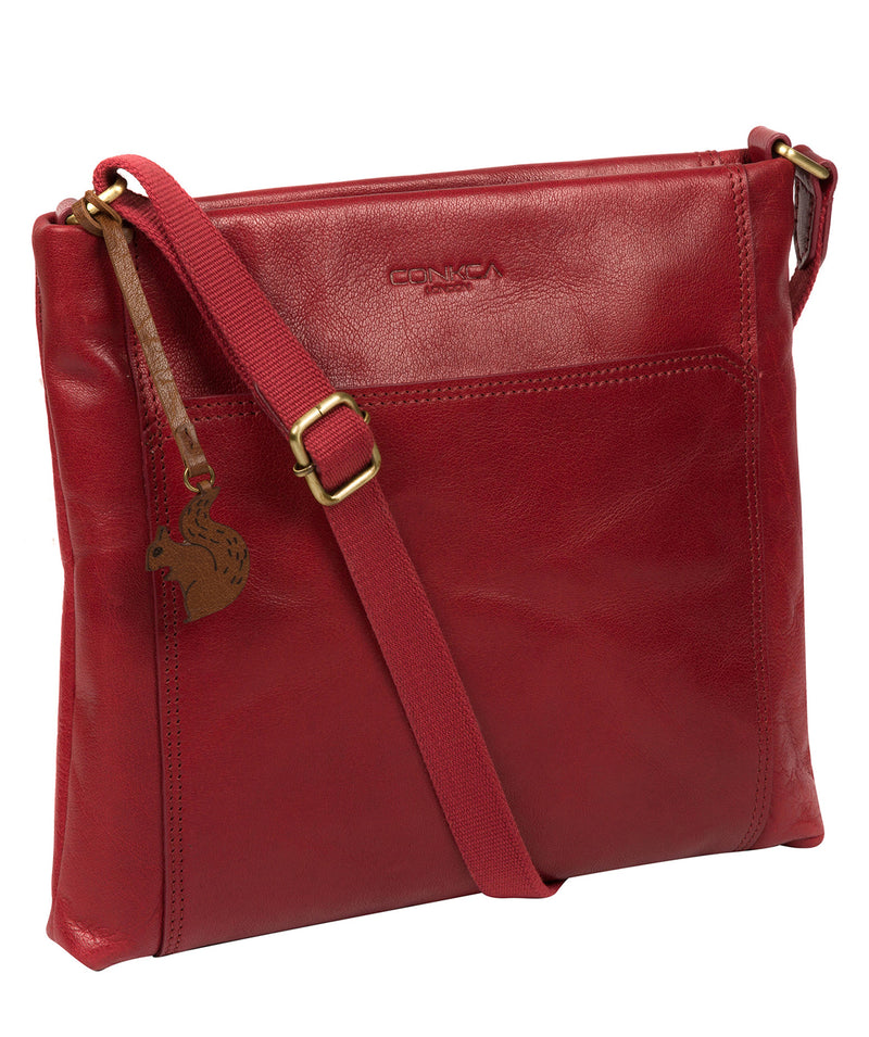'Lina' Chilli Pepper Leather Cross Body Bag image 5