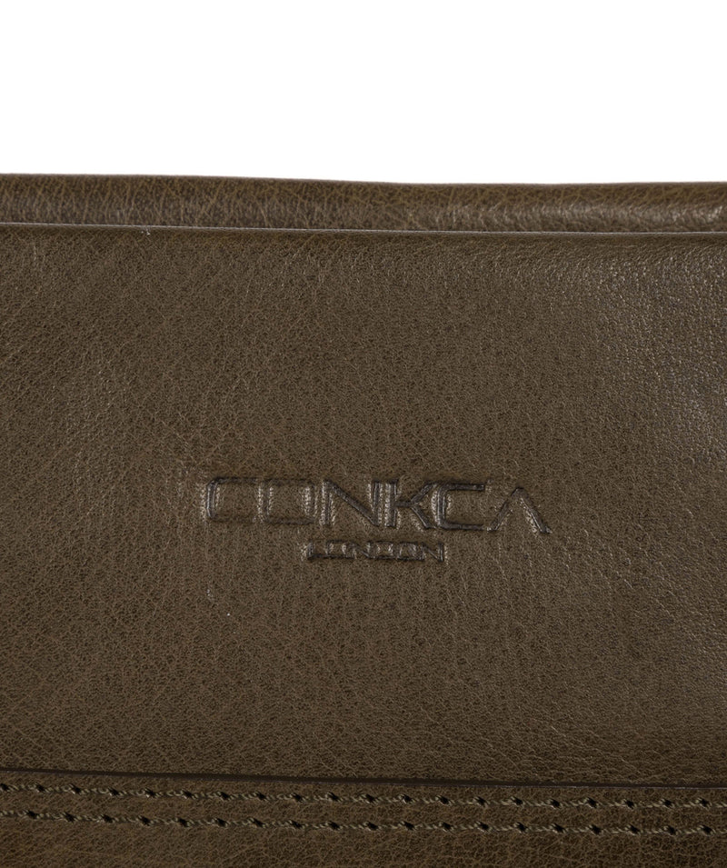 'Lina' Olive Leather Cross Body Bag image 6