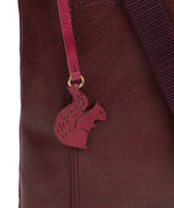 'Lina' Plum Leather Cross Body Bag image 6