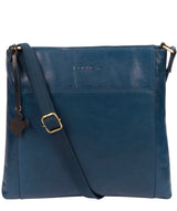 'Lina' Snorkel Blue Leather Cross Body Bag image 1