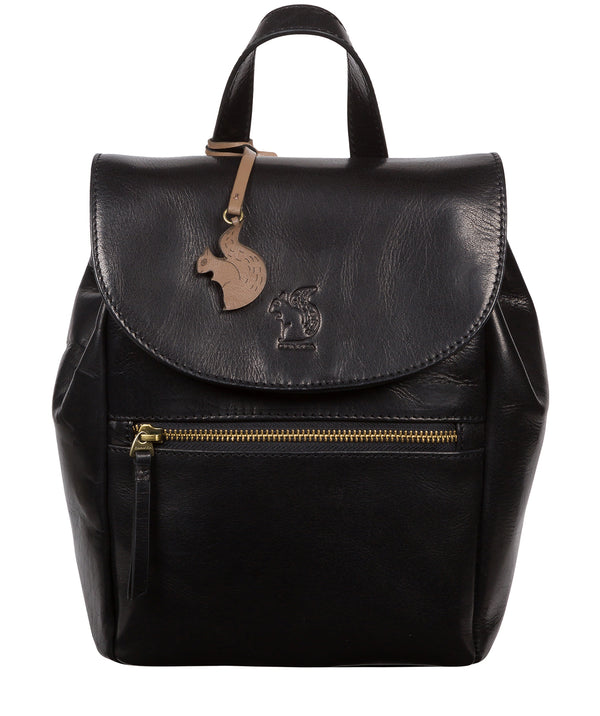 Conkca London Originals Collection #product-type#: 'Simone' Black Leather Backpack