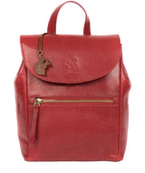 'Simone' Chilli Pepper Leather Backpack image 1