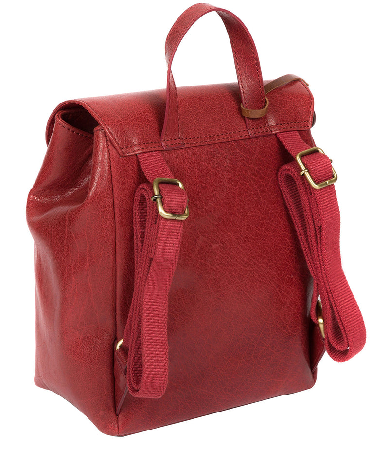 'Simone' Chilli Pepper Leather Backpack image 3