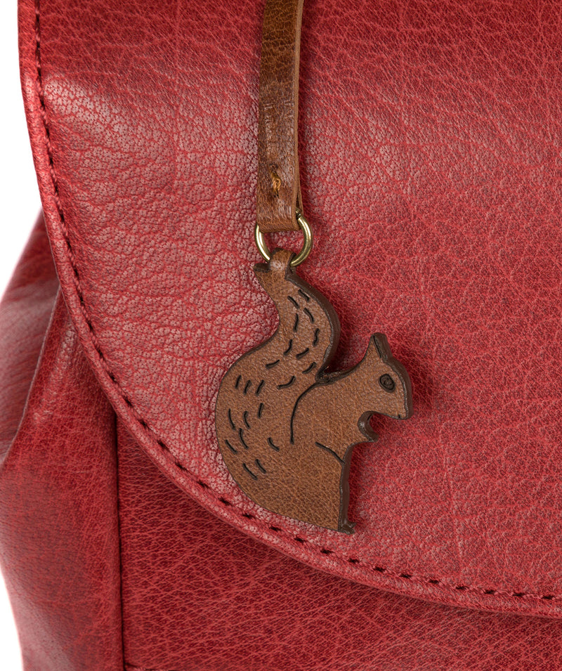 'Simone' Chilli Pepper Leather Backpack image 5