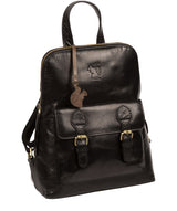 'Kendal' Black Leather Backpack image 5