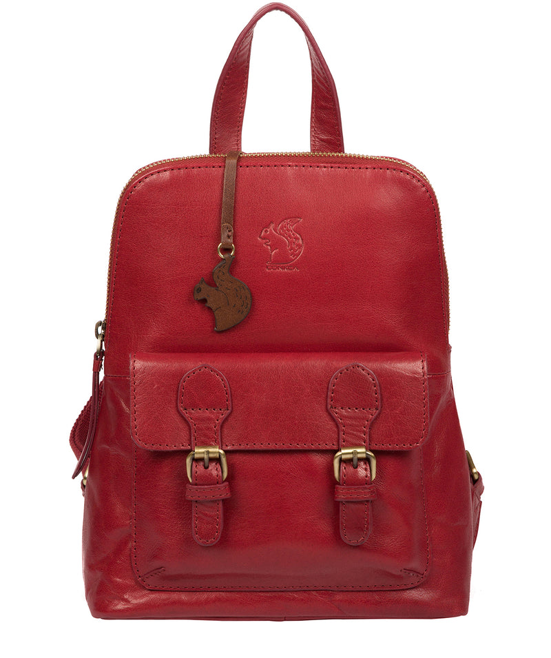 'Kendal' Chilli Pepper Leather Backpack image 1