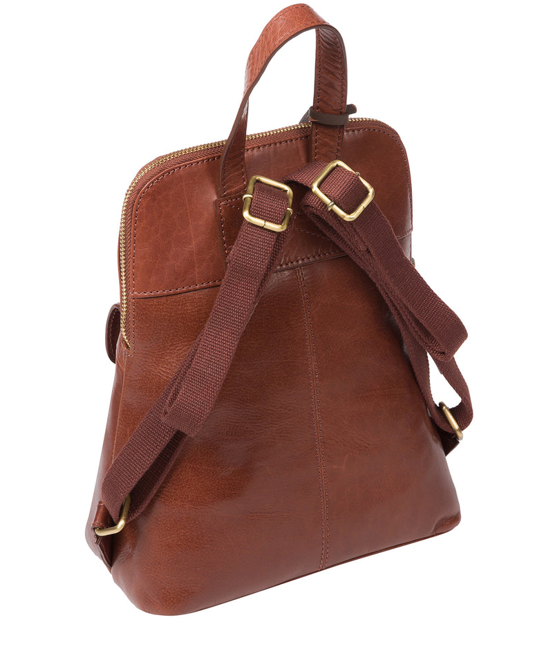 'Kendal' Conker Brown Leather Backpack