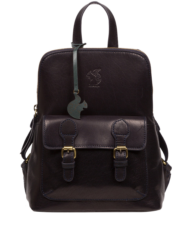 Conkca London Originals Collection Bags: 'Kendal' Navy Leather Backpack