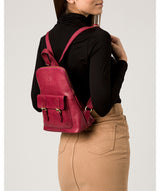 'Kendal' Orchid Leather Backpack image 2