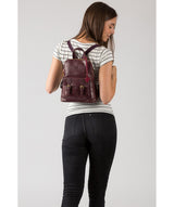 'Kendal' Plum Leather Backpack image 2