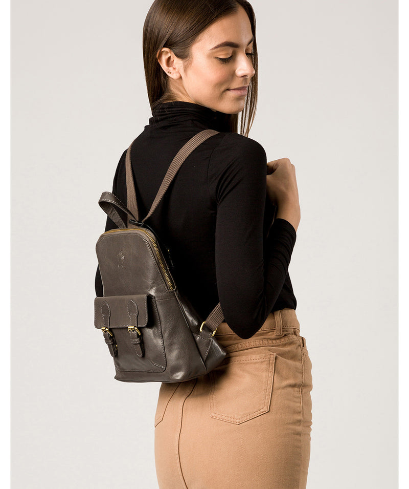 'Kendal' Slate Leather Backpack image 2