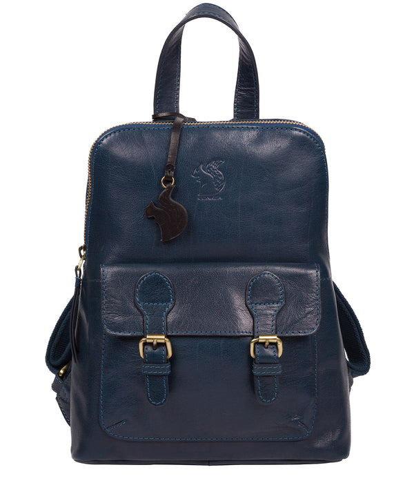'Kendal' Snorkel Blue Leather Backpack image 1
