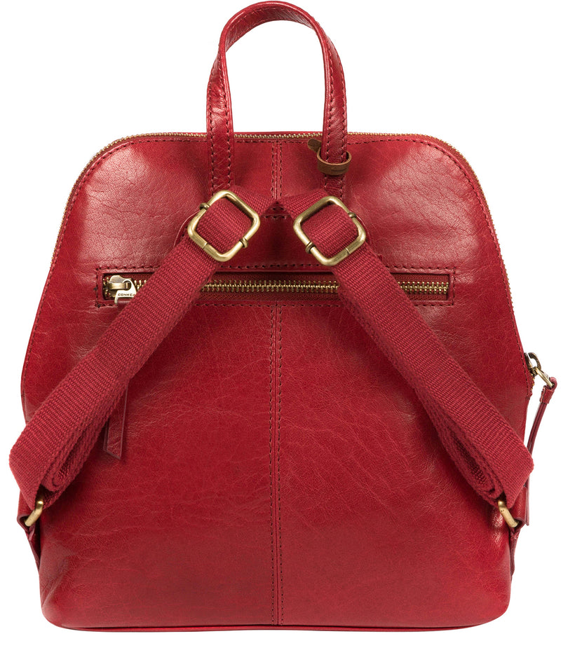 'Zoe' Chilli Pepper Leather Backpack image 3