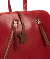 'Zoe' Chilli Pepper Leather Backpack image 6