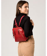 'Zoe' Chilli Pepper Leather Backpack image 2