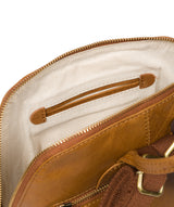 'Zoe' Dark Tan Leather Backpack