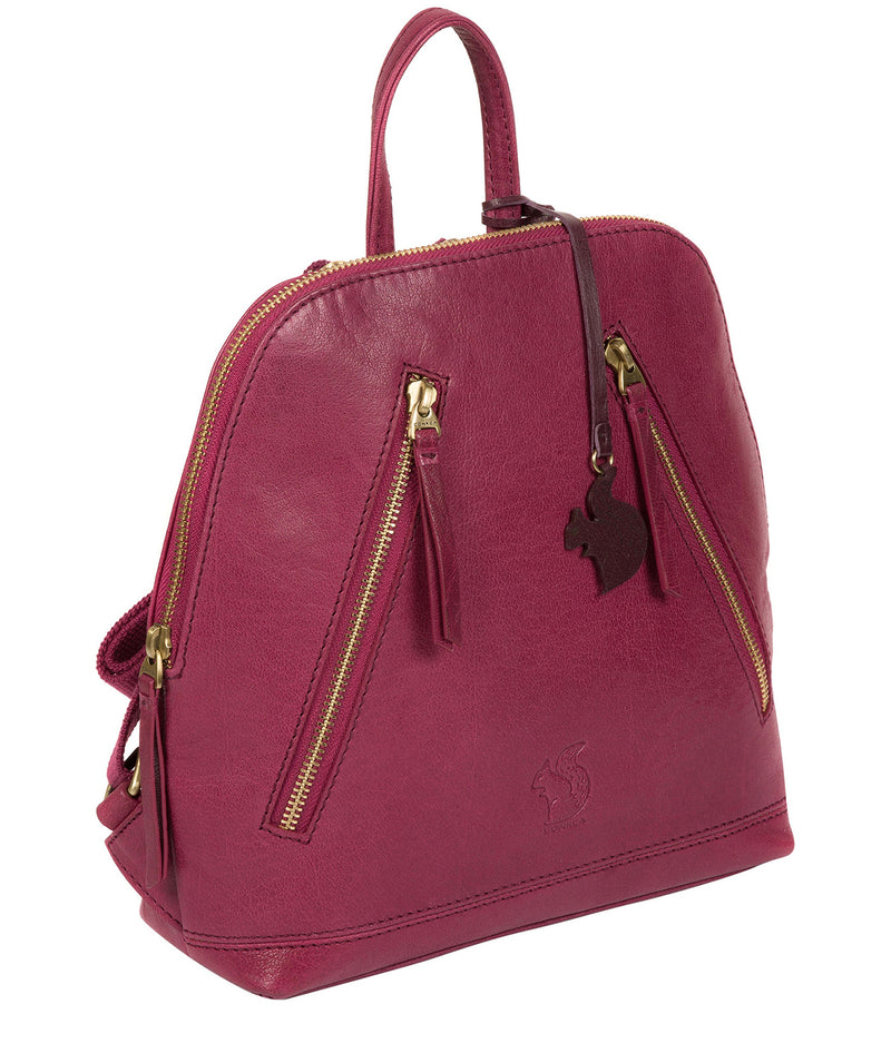 'Zoe' Orchid Leather Backpack image 3