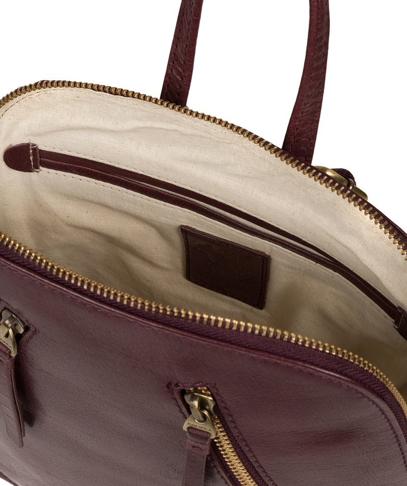 'Zoe' Plum Leather Backpack image 4