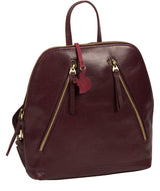 'Zoe' Plum Leather Backpack image 5