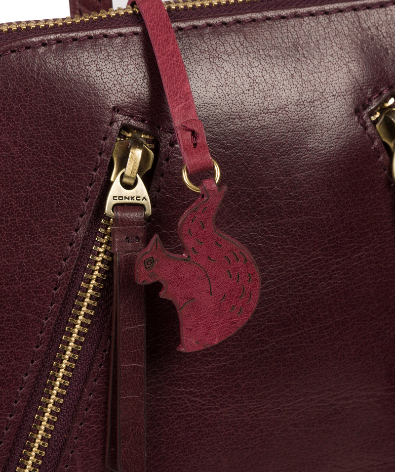 'Zoe' Plum Leather Backpack image 6