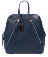 'Zoe' Snorkel Blue Leather Backpack image 1
